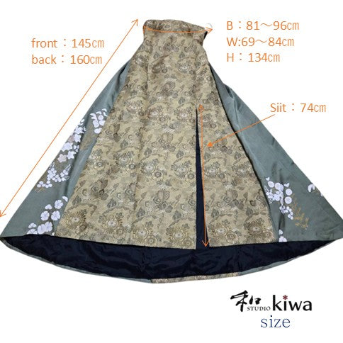 コレクションドレス　　ビスチェドレス　帯　訪問着　菊紋様のビスチェドレス