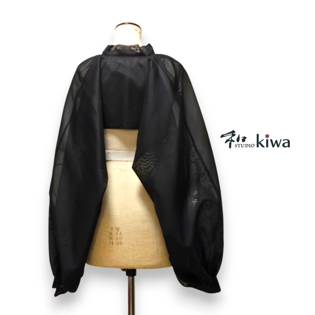 ブラウス　　ワイドボレロ　羽織　赤風通紗のワイドボレロ