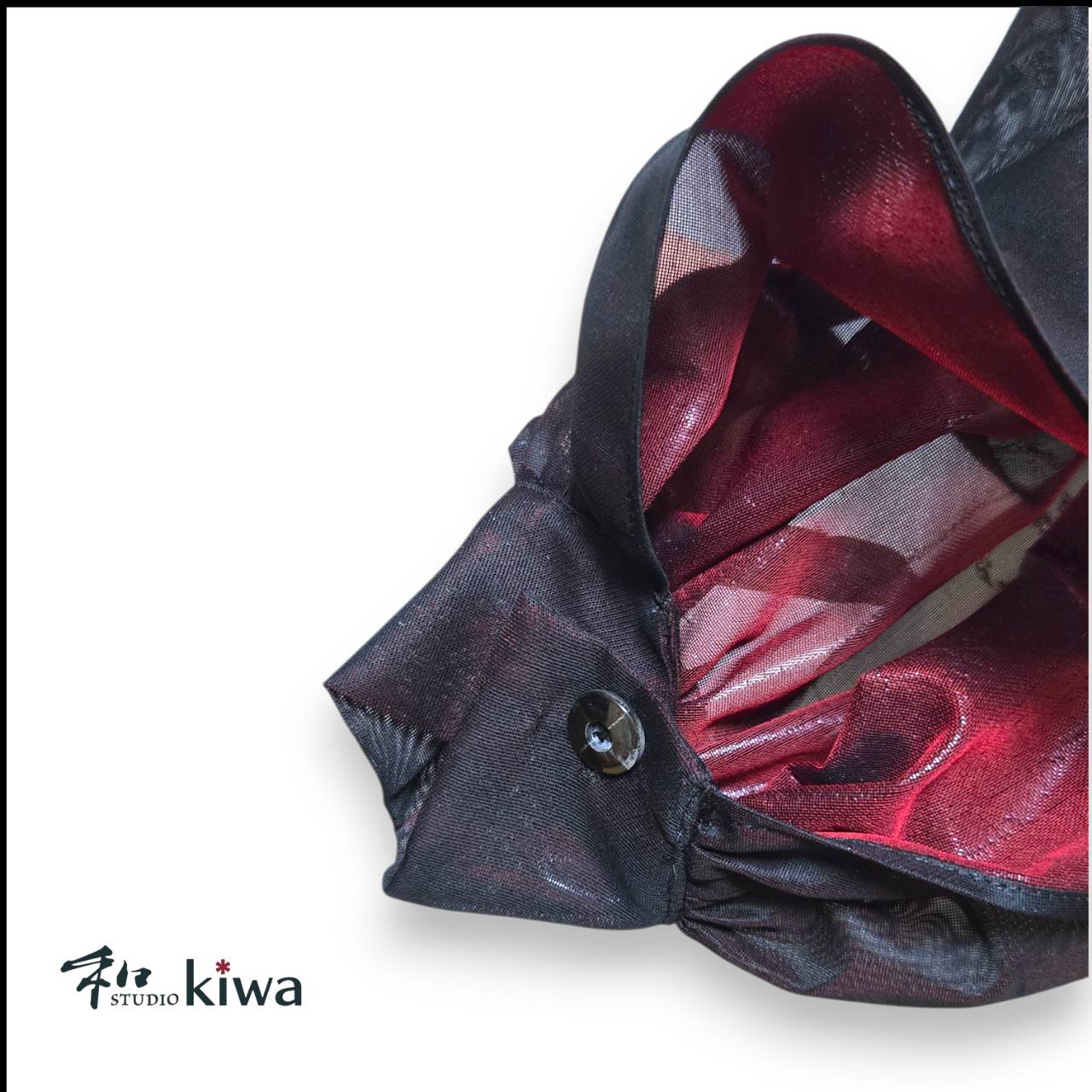 ブラウス　　ワイドボレロ　羽織　赤風通紗のワイドボレロ