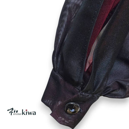 ブラウス　　ワイドボレロ　羽織　赤風通紗のワイドボレロ