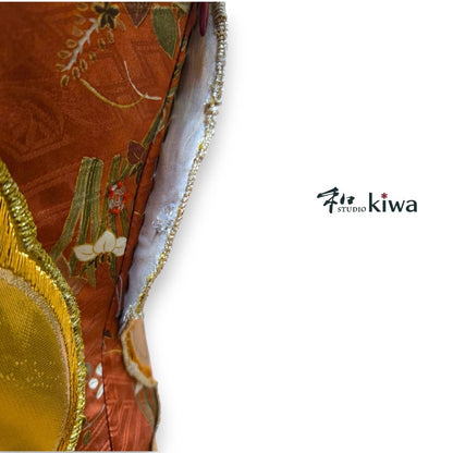 コレクションドレス　　エスカルゴワンピース　振袖　帯　花文様エスカルゴワンピース