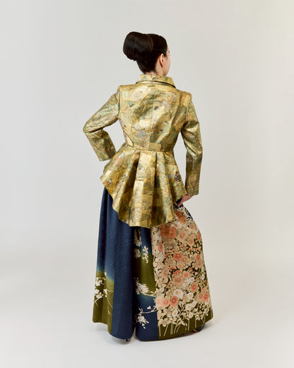 コレクションドレス　ジャケット燕尾　帯