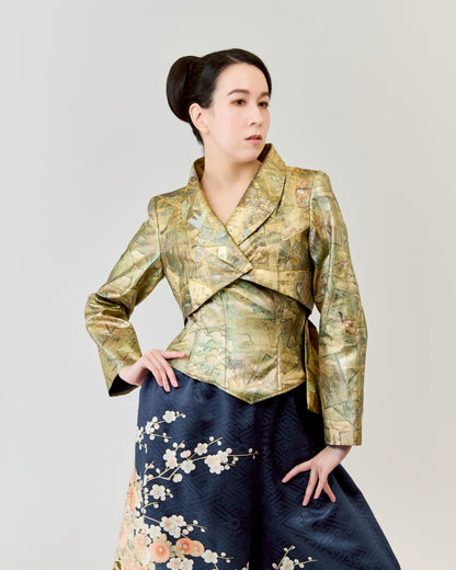 コレクションドレス　ジャケット燕尾　帯